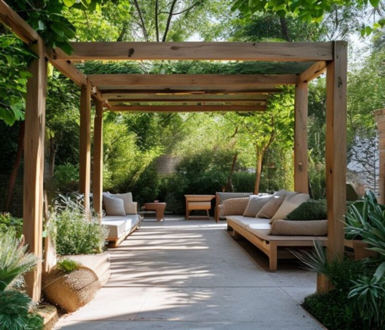 Pergola bioclimatique : 7 idées d'aménagement jardin 6 Pergola bioclimatique : 7 idées d’aménagement jardin